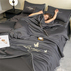 Luxury Embroidered Summer Cooling Quilt - Lightweight, Breathable Air Conditioner Blanket for Bedroom & Dorm, Machine Washable (Pillowcase Not Included) Lootquake LLC