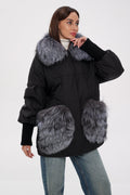 Genuine Silver Fox Down Fill Coat - SJB-DIAMOND ELITES