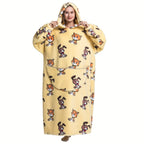 1pc Extra Long Wearable Blanket Hoodie With Sleeves - Ultra Soft, Super Warm, and Cozy Fleece Oversized Hoodie Blanket with Giant Pocket for Snuggling Up - Perfect Gift for Women, Men, and Mom Lootquake LLC