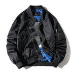 Acket Solid Pilot Jackets Men Military Flight Baseball Pi-Mart