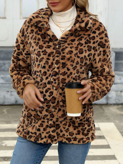 Beautiful Red Women Drop Shoulder Fuzzy Button-Up Jacket Soft And Comfortable Casual Fit Jacket Stevvex