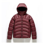 2025 New Unisex Hooded Down Jacket Couple Style Ribbed Pi-Mart