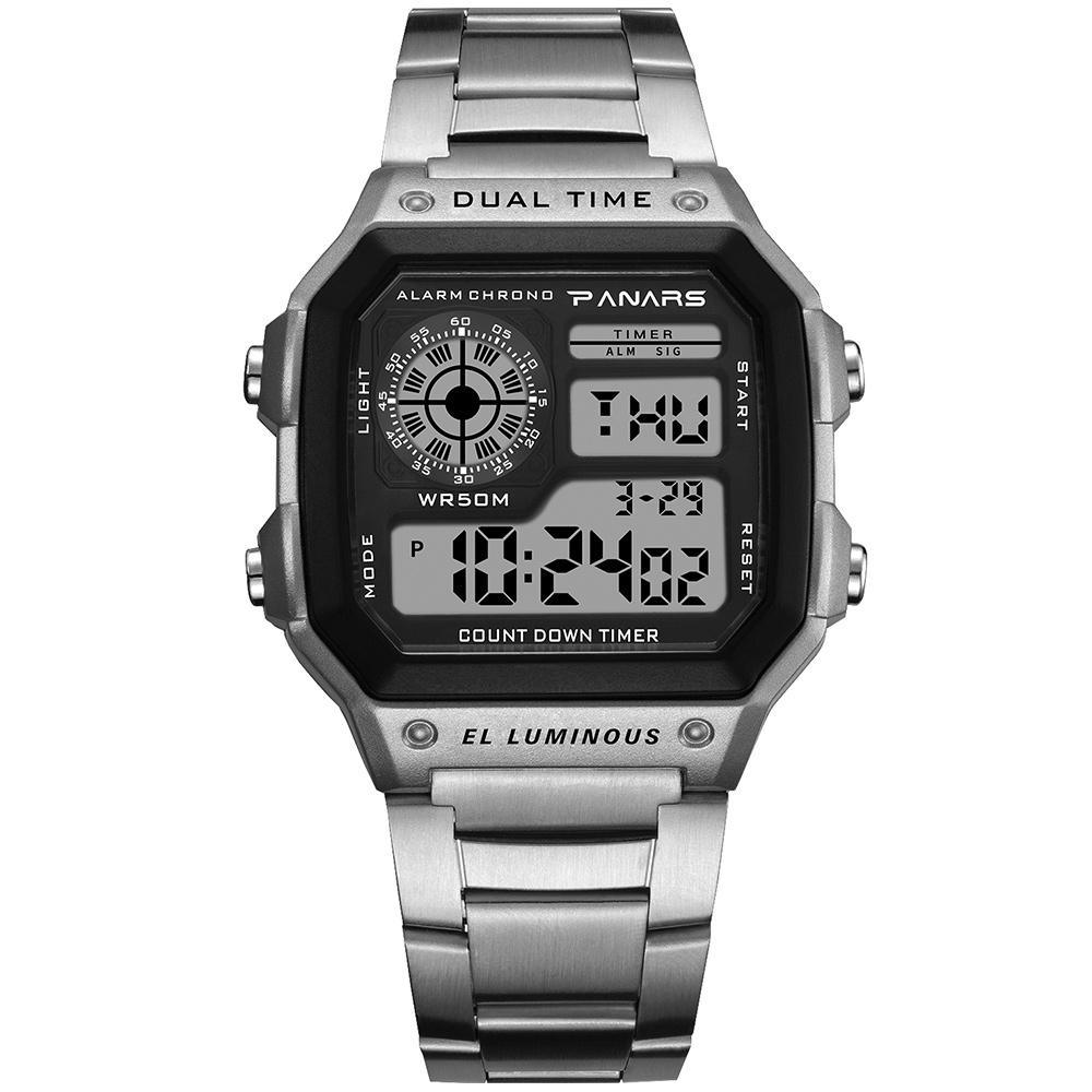Luxury Famous Sports Business Square Retro Watch Waterproof 50M WIth Count Down Timer Digital Stopwatch Clock For Men and Woman Unisex Watch - SJB-DIAMOND ELITES