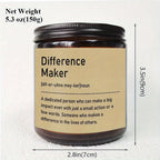 1pc, Lavender Scented Candle, "Difference Maker" Inspirational Quote, 33.81oz Glass Jar with Wick, Bee & Soy Wax, Perfect Gift for Women, Men, Best Friends, Teachers, Bosses, Leaders, Mentors, for Christmas, Thanksgiving, Bir Lootquake LLC