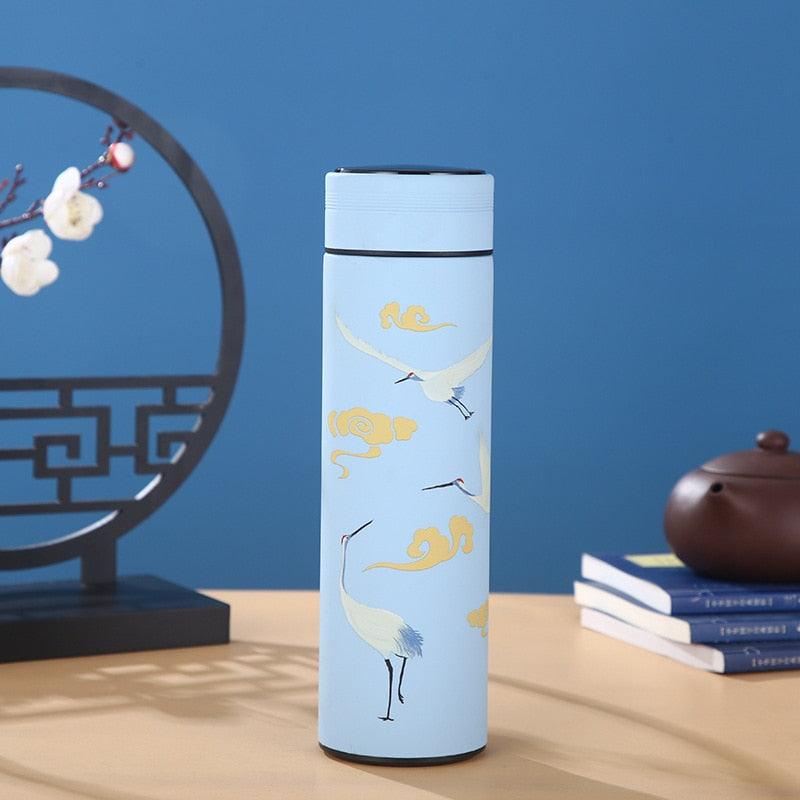 450mln Style Intelligent Thermos Bottle Classical Style Touch Display Stainless Steel Vacuum Flask Mug Water Bottles Temperature Display Insulated Vacuum Insulated 304 Stainless Steel Water Bottle Heat Resistant Insulated  Water Bottle Stevvex