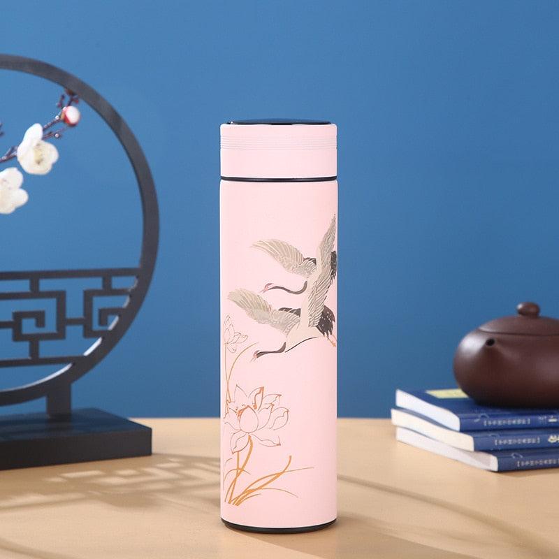 450mln Style Intelligent Thermos Bottle Classical Style Touch Display Stainless Steel Vacuum Flask Mug Water Bottles Temperature Display Insulated Vacuum Insulated 304 Stainless Steel Water Bottle Heat Resistant Insulated  Water Bottle Stevvex
