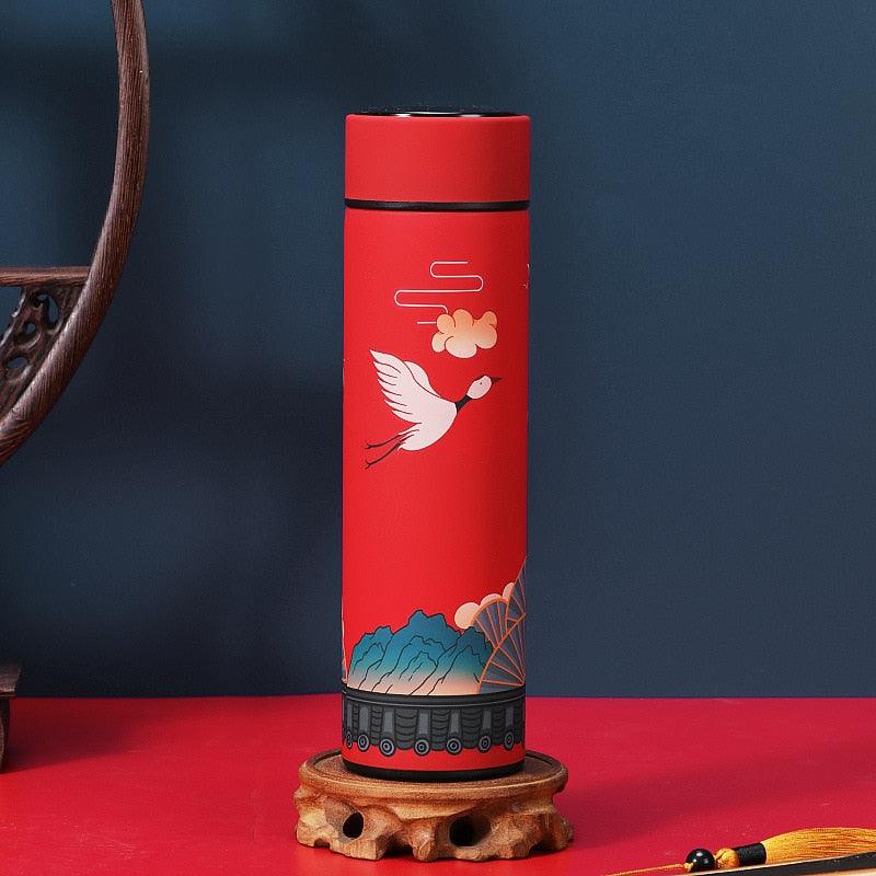 450mln Style Intelligent Thermos Bottle Classical Style Touch Display Stainless Steel Vacuum Flask Mug Water Bottles Temperature Display Insulated Vacuum Insulated 304 Stainless Steel Water Bottle Heat Resistant Insulated  Water Bottle Stevvex