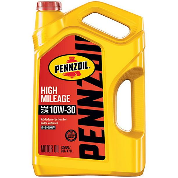 Pennzoil 10W30 High Mileage Motor Oil, 5-quart container EasyOptionXY LLC