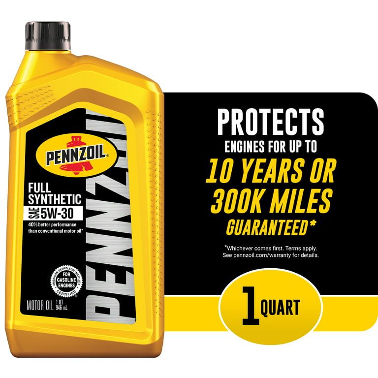 Pennzoil Full Synthetic 5W-30 Motor Oil, 1 Quart
