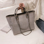 Simple canvas handbag Pi-Mart