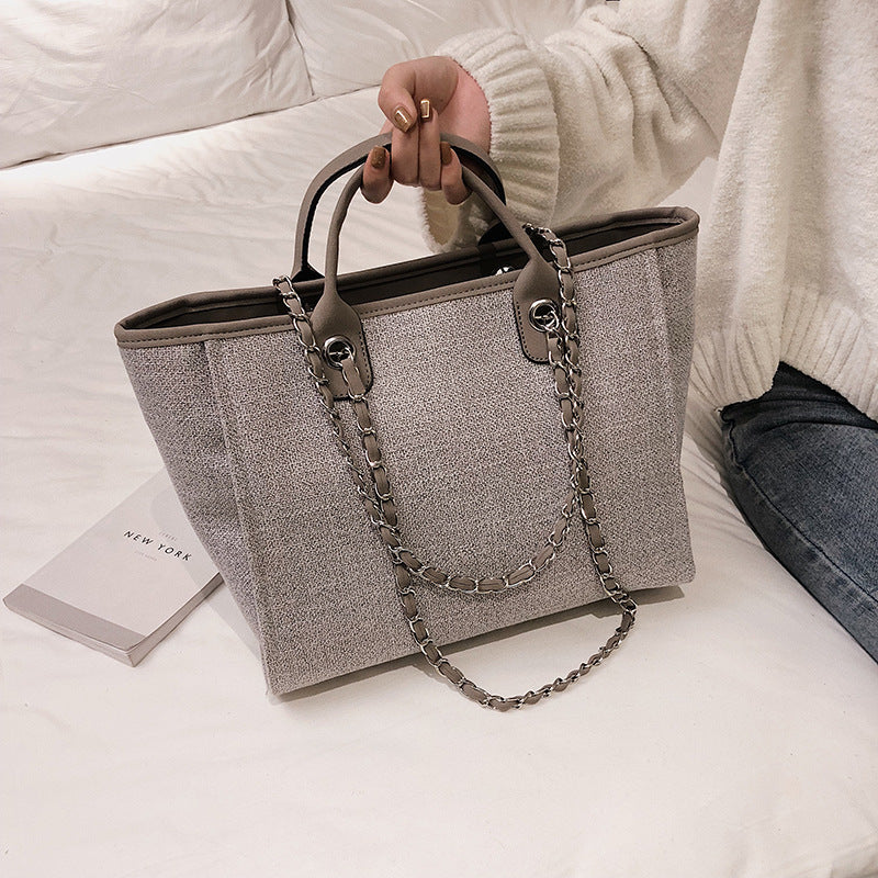 Simple canvas handbag Pi-Mart