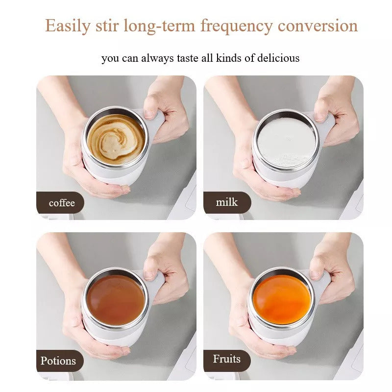 Rechargeable Model Automatic Stirring Cup Coffee Cup High Value Electric Stirring Cup Lazy Milkshake Rotating Magnetic Water Cup Pi-Mart