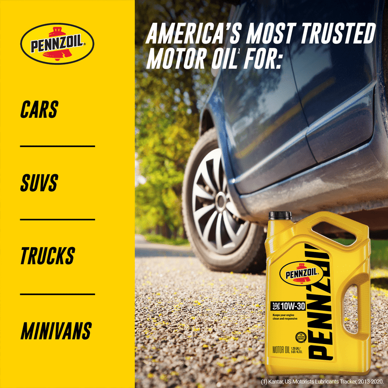 Pennzoil Conventional 10W-30 Motor Oil, 5-Quart EasyOptionXY LLC