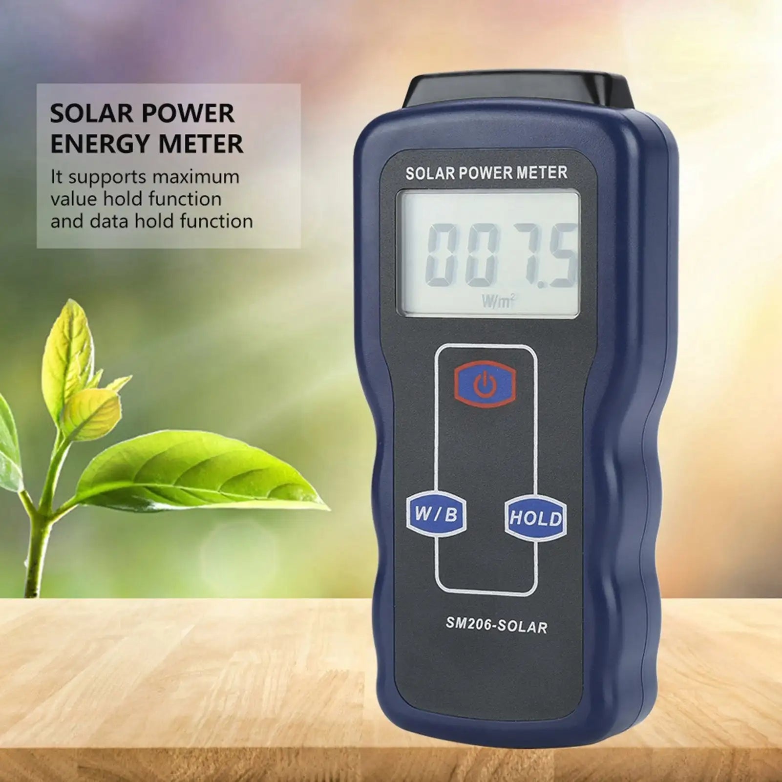 SM206 Digital Solar Power Meter Sun Light Radiation Measuring Testing Instrument - SJB-DIAMOND ELITES