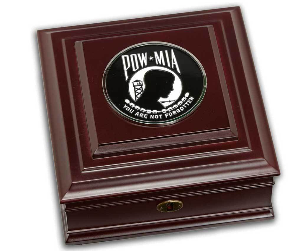 Flags Connections POW MIA Medallion Desktop Box The Military Gift Store