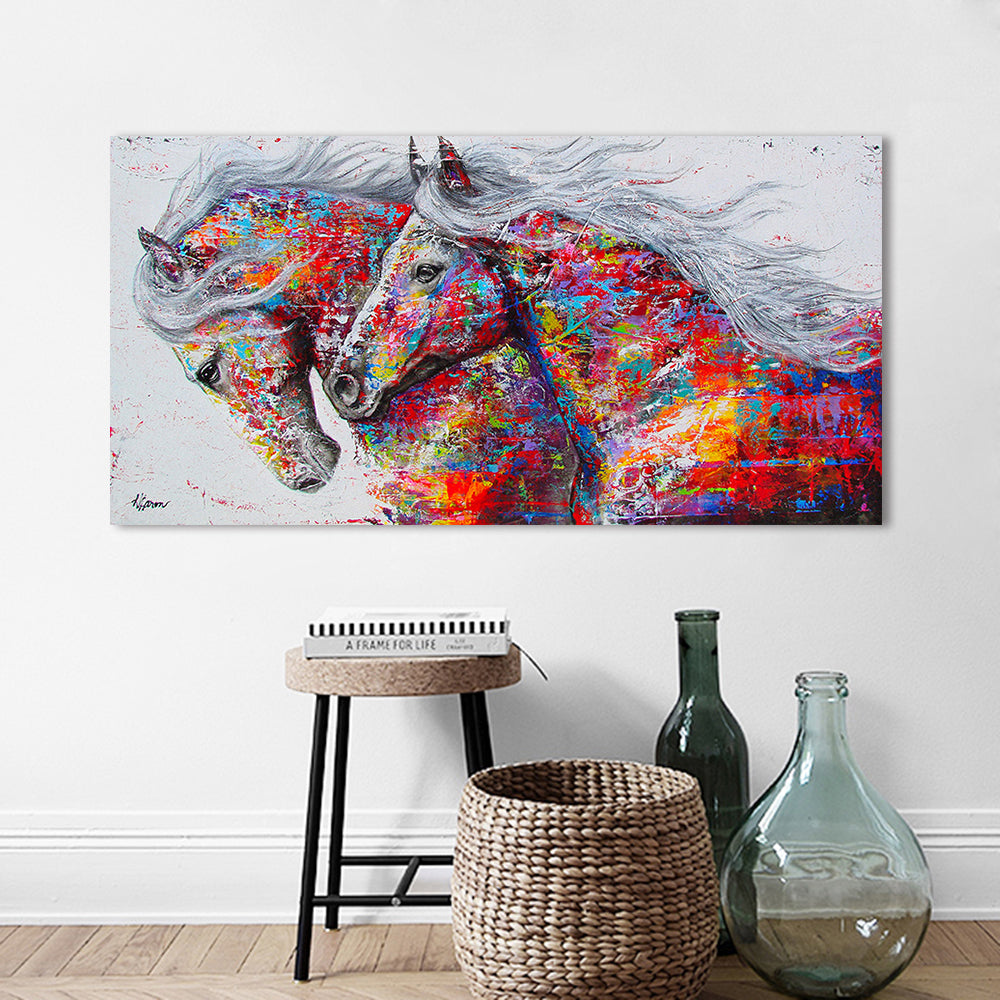 Frameless horse decorative painting Lootquake LLC