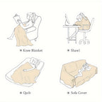 1pc Bohemian Style Sofa Blanket, Multi-functional Carpet, Thick Cotton Soft Sofa Sofa Cover