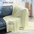 Cooling Blanket For Hot Sleepers - Soft, Breathable, Lightweight, Portable Silky Durable Single Layer Throw With Reversible Design, Ideal For Home Office Travel Car, Summer Use, Machine Washable - 1Pc Lootquake LLC