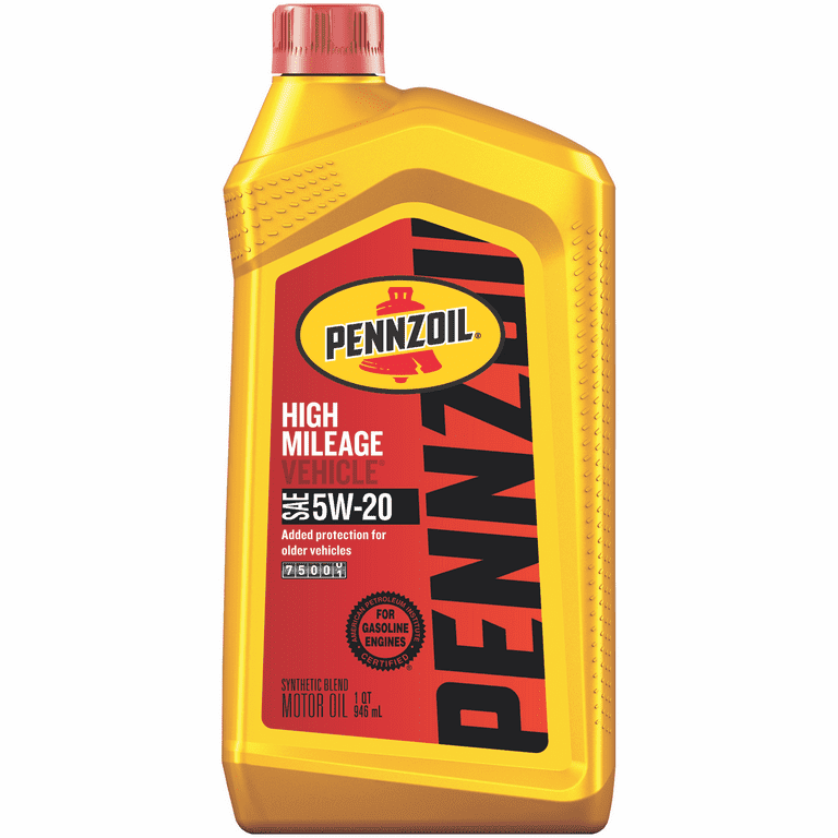 Pennzoil High Mileage 5W-20 Motor Oil for Vehicles over 75K Miles, 1 Quart EasyOptionXY LLC