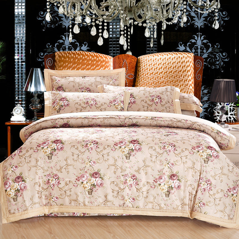 Pure cotton jacquard four-piece bedding Pi-Mart