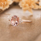 Oval Zircon Ring Female European And American Pi-Mart