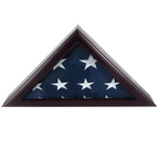 Officers Flag Display Case for 3ft x 5ft Flag - Cherry Finish The Military Gift Store