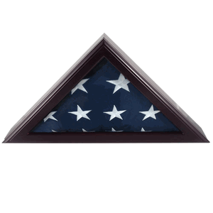 Officers Flag Display Case for 3ft x 5ft Flag - Cherry Finish The Military Gift Store