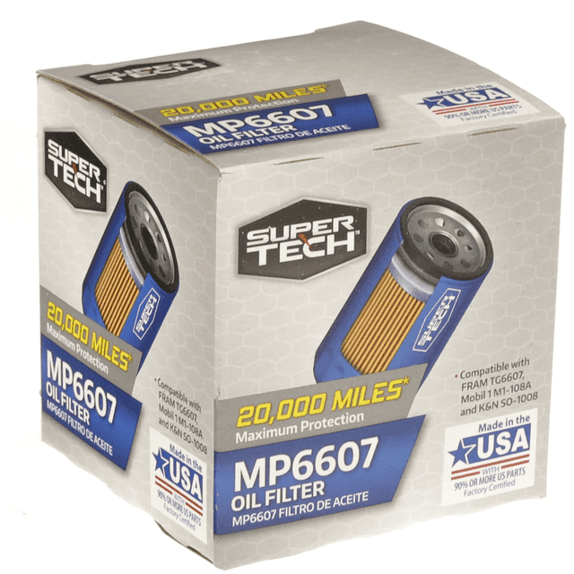 Super Tech MP6607, Maximum Performance 20,000 mile Oil Filter for Infiniti, Nissan, Mazda