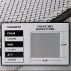 Super Tech 1300 Engine Air Filter, Replacement Filter for Ford EasyOptionXY LLC
