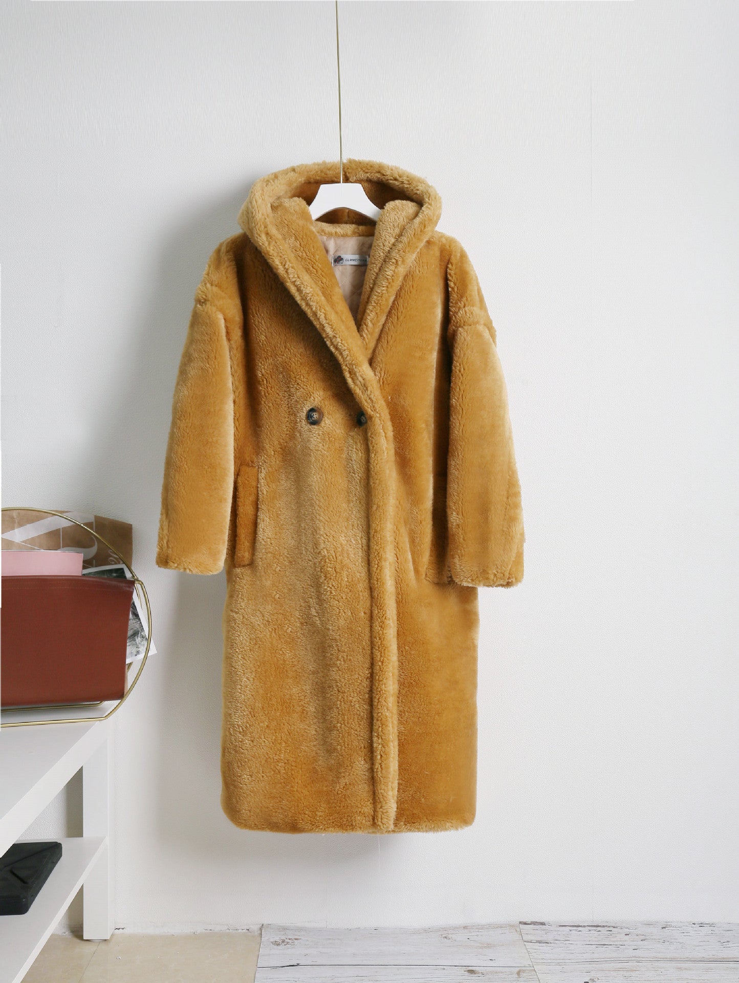 Teddy bear cashmere coat women Pi-Mart