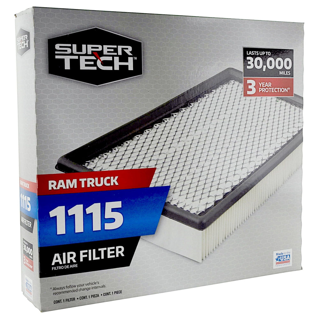 Super Tech 1115 Engine Air Filter, Replacement Filter for Chrysler or Ram Truck