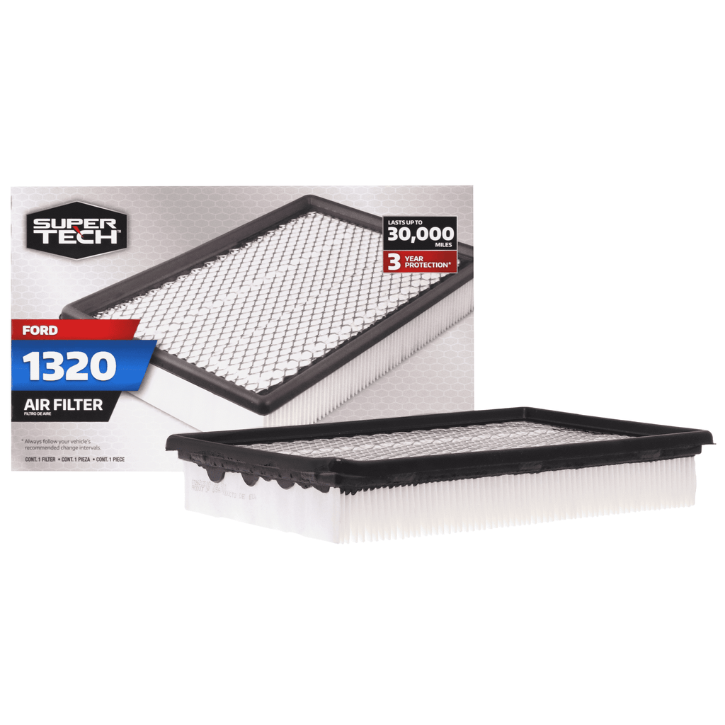 Super Tech 1320 Engine Air Filter, Replacement Filter for Ford