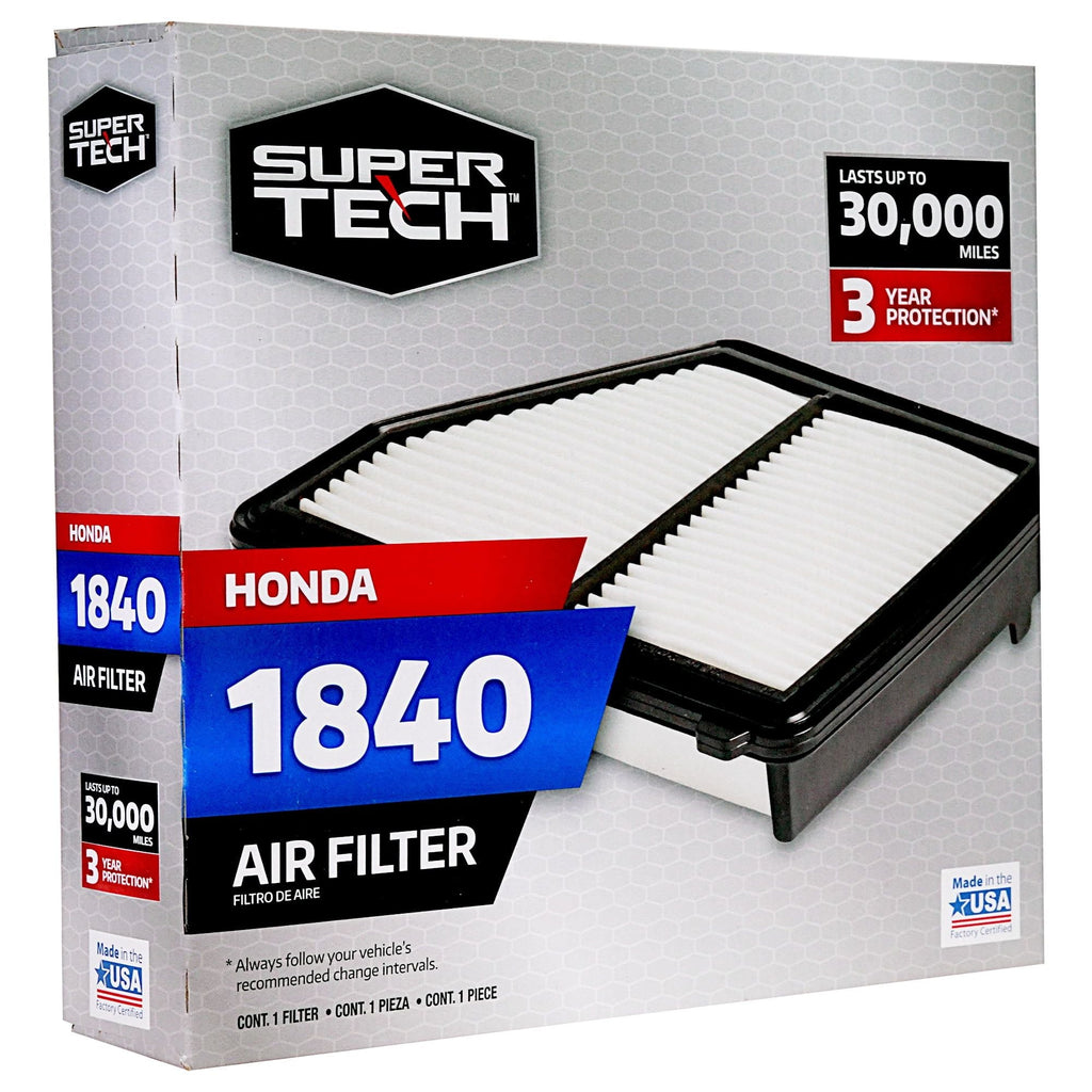 Super Tech 1840 Engine Air Filter, Replacement Filter for Honda