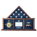 3 X 5 Flag Memorial Case - Three Bay flag memorabilia case The Military Gift Store