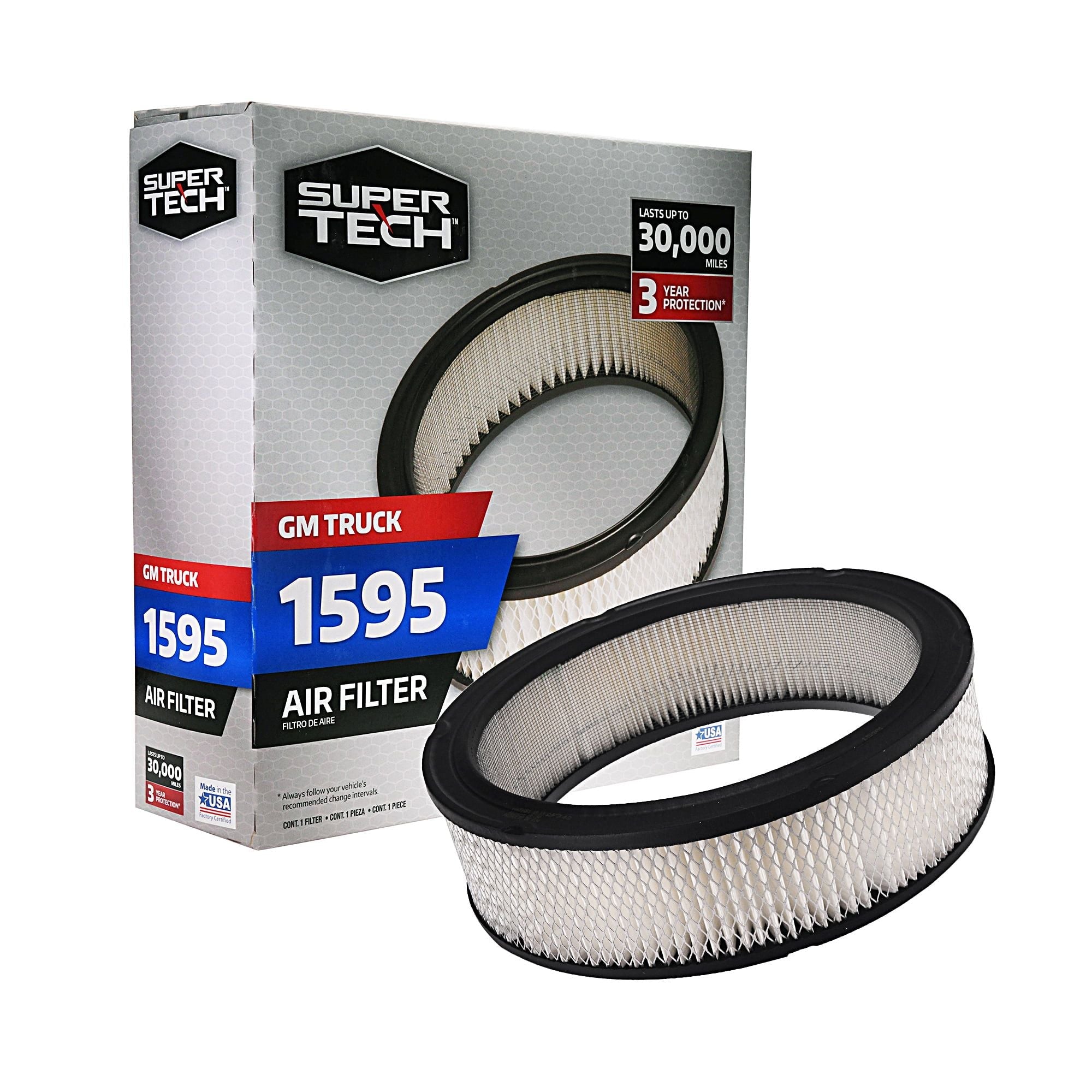 Super Tech 1595 Engine Air Filter, Replacement Filter for GM or GM Truck