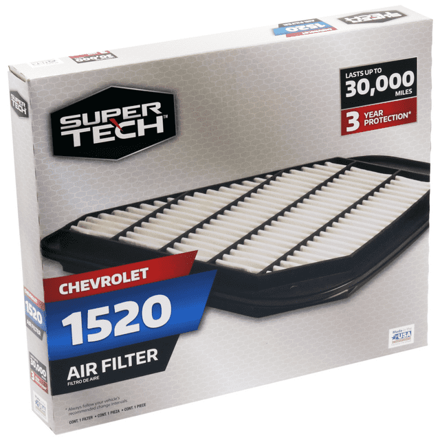 Super Tech 1520 Engine Air Filter, Replacement for GM and Chevrolet