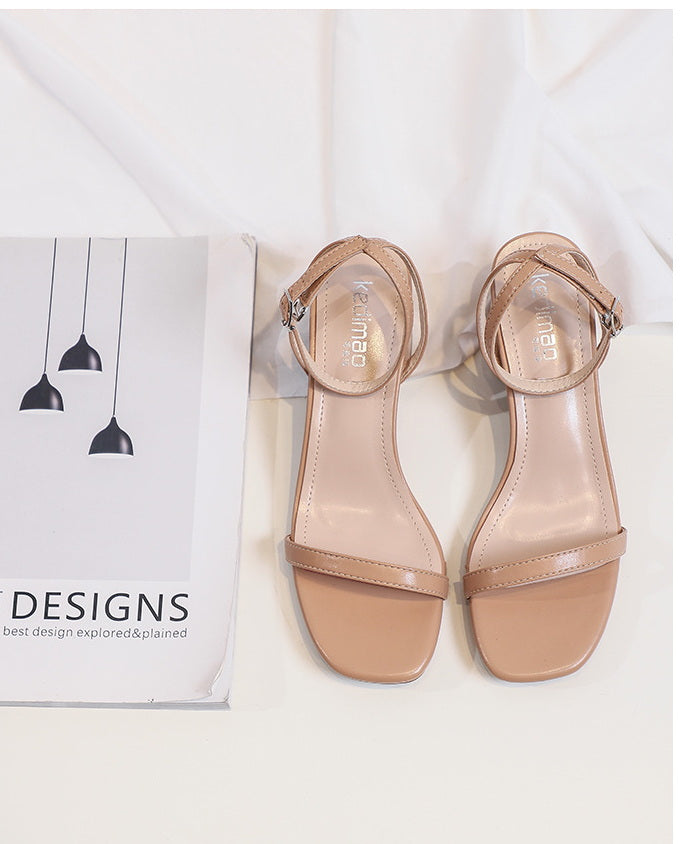 Women’s Ankle Strap Mid Stiletto Heel Sandal  Open-toed Fairy Style - SJB-DIAMOND ELITES