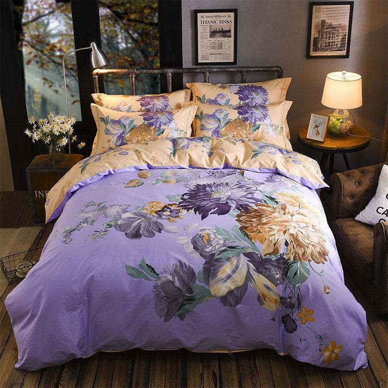 Cotton Sheet Quilt Cover Four Piece Set Pi-Mart