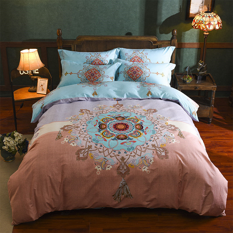Cotton Sheet Quilt Cover Four Piece Set Pi-Mart