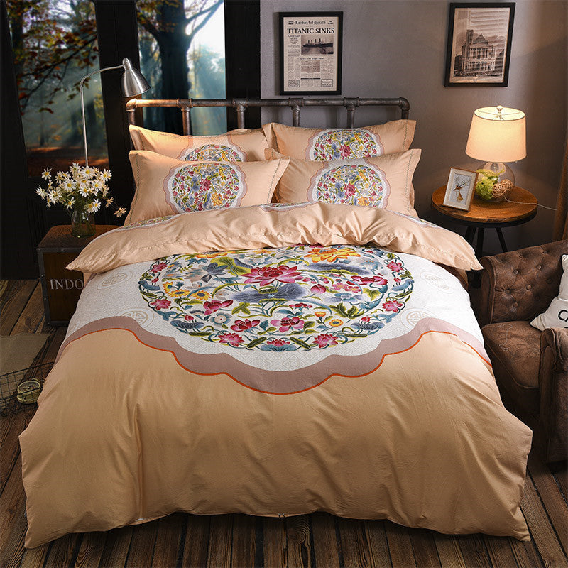 Cotton Sheet Quilt Cover Four Piece Set Pi-Mart