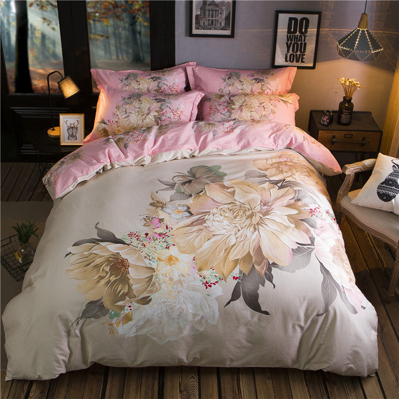 Cotton Sheet Quilt Cover Four Piece Set Pi-Mart