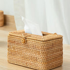 Rattan Handmade Tissue Box Drawer Box Living Room Bedroom Storage Box Pi-Mart