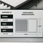 Super Tech 3305 Engine Air Filter, Replacement Filter for Toyota