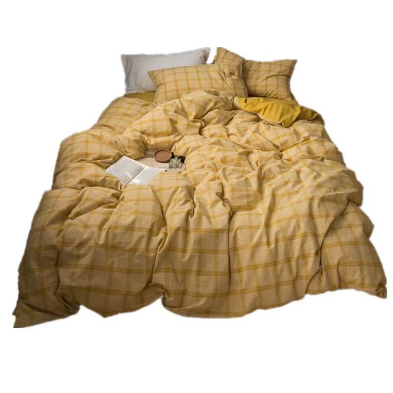 Simple check sheet duvet cover Pi-Mart