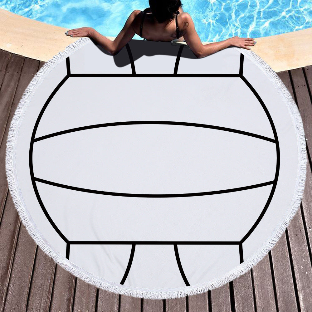 Round printed beach towel bath towel Pi-Mart