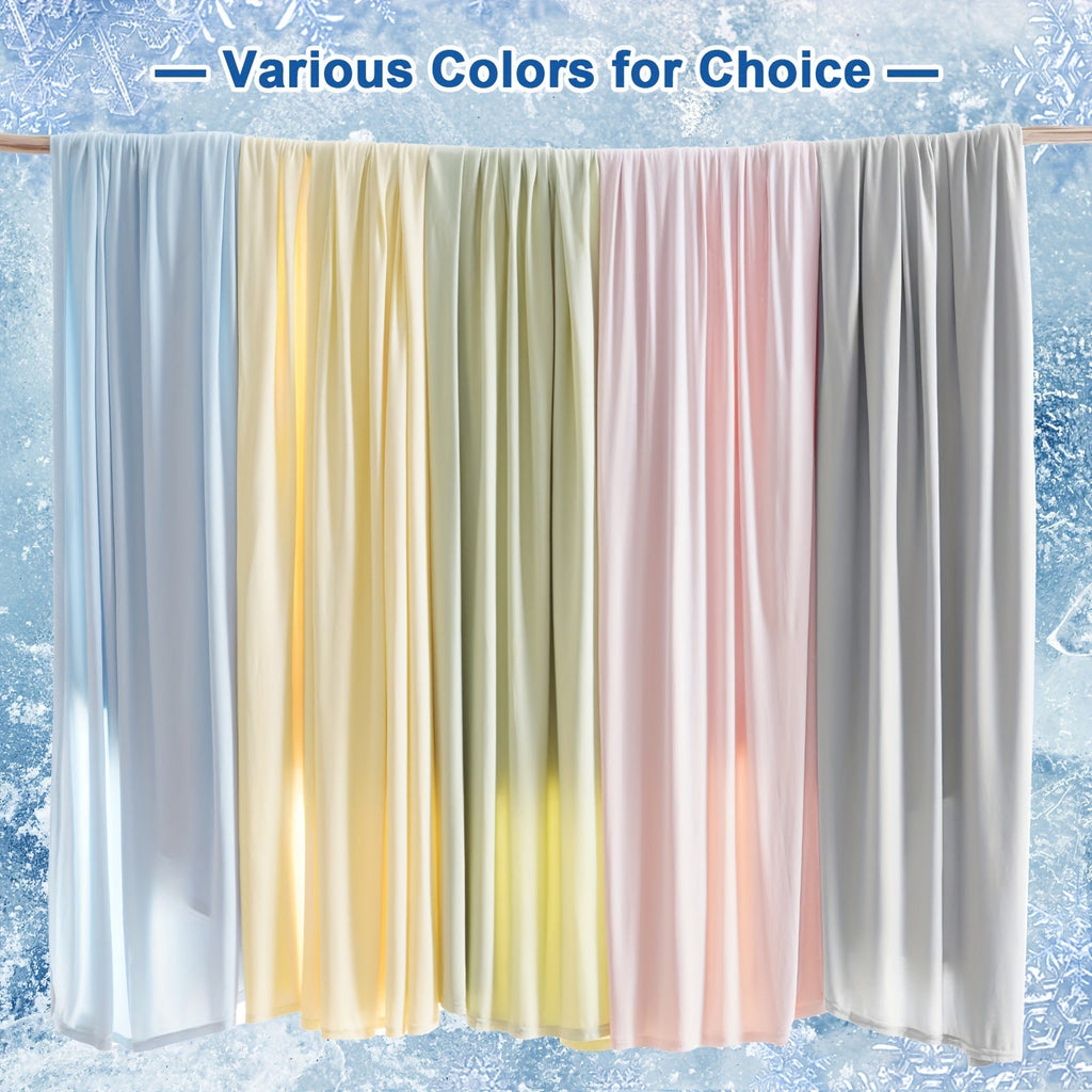 Cooling Blanket For Hot Sleepers - Soft, Breathable, Lightweight, Portable Silky Durable Single Layer Throw With Reversible Design, Ideal For Home Office Travel Car, Summer Use, Machine Washable - 1Pc Lootquake LLC