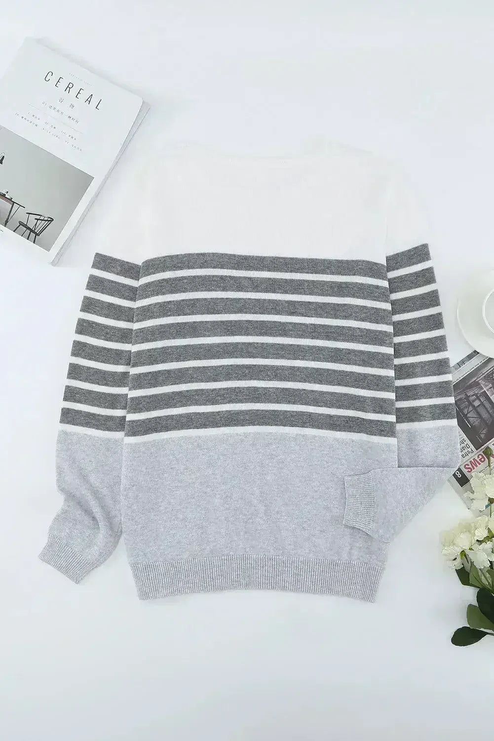 Striped Colorblock Sweater - SJB-DIAMOND ELITES