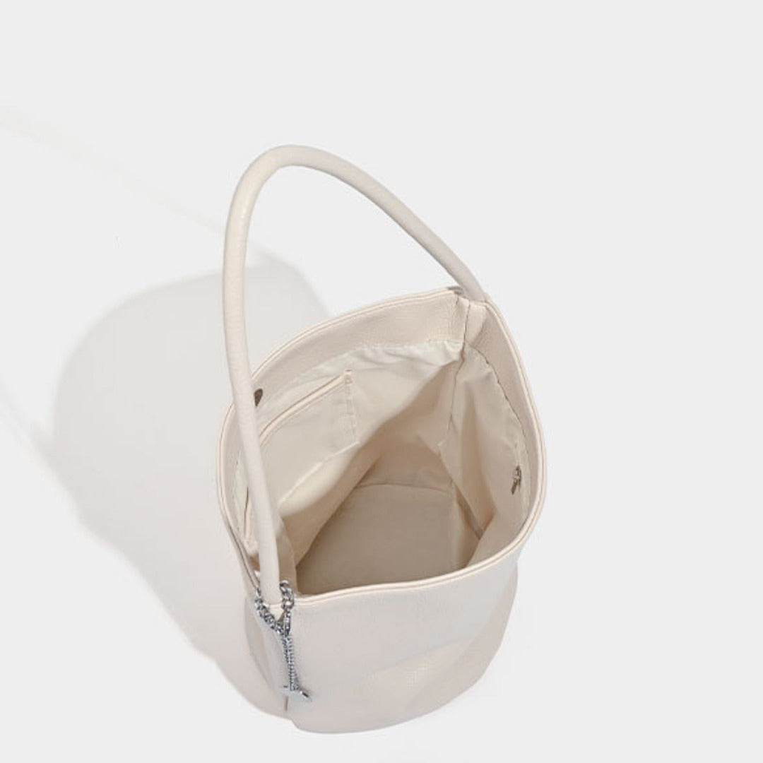 Retro soft leather bucket bag, women's shoulder underarm bag, commuter tote bag - SJB-DIAMOND ELITES