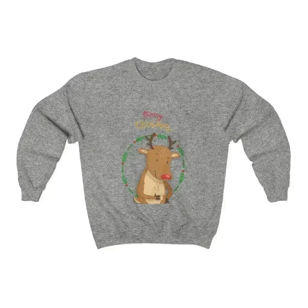 Reindeer Christmas Sweatshirt - Cozy Holiday Sweater | Femstylo - SJB-DIAMOND ELITES