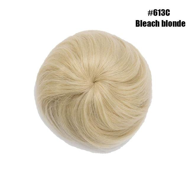 45g Hair Bun Women Chignon Synthetic Hair Extension Donut Chignon Roller Hairpieces Fake Hair Bun Drawstring Ponytail Clip in Hair Extension For Volumized Hair Buns For Girls Stevvex